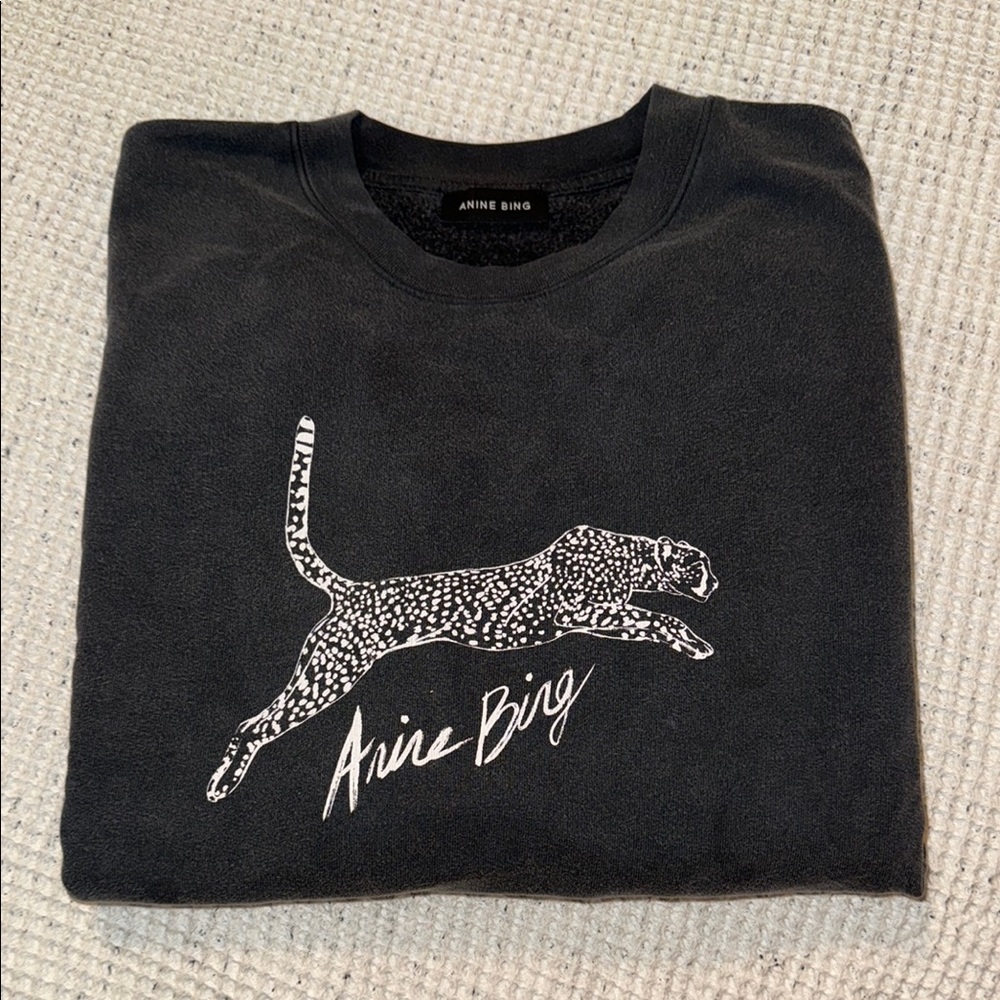 Anine Bing Leopard Sweatshirt